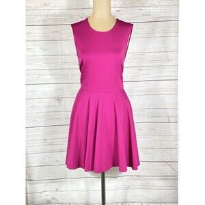 Diane Von Furstenberg Pink Dahlia Sleeveless Jeannie Fit Flare DVF Dress Size 4